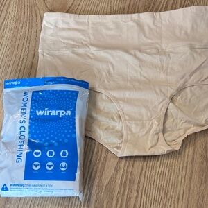 Women's High-Waist Briefs in Cream Wirapa cotton Underwear 4X